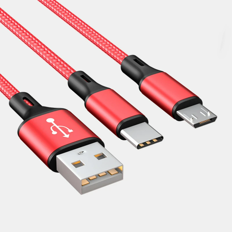 Mzxtby 2 в 1 Micro USB Type C зарядное устройство нейлоновый Дата-кабель Зарядка для Huawei Samsung