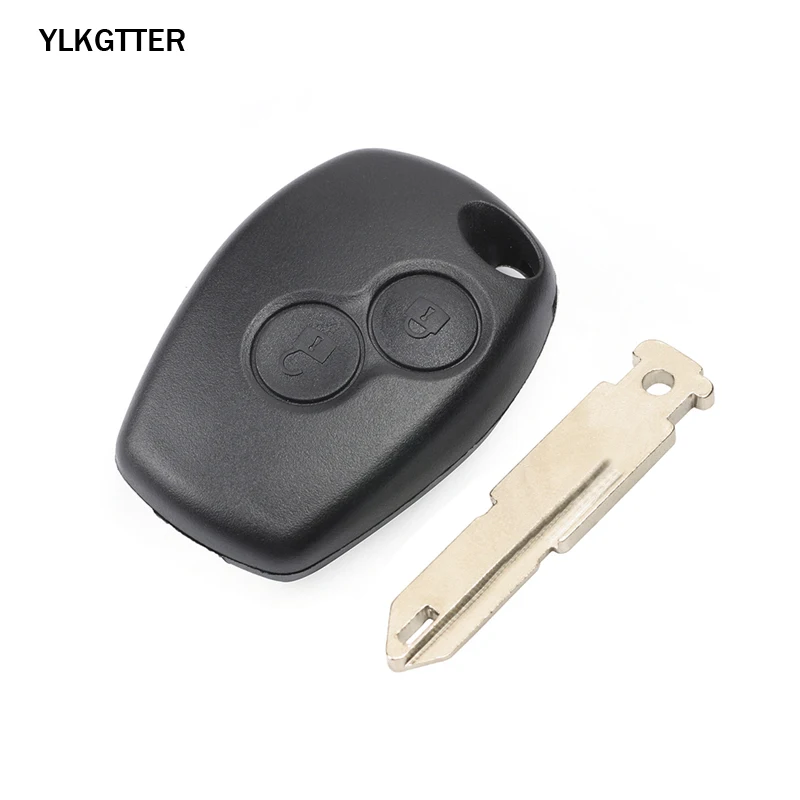 YLKGTTER 2 кнопки 206 дистанционного ключа автомобиля для Renault Clio Logan Fluence Vivaro Movano с чипом 433 МГц PCF7946 или NE72 лезвие без резки