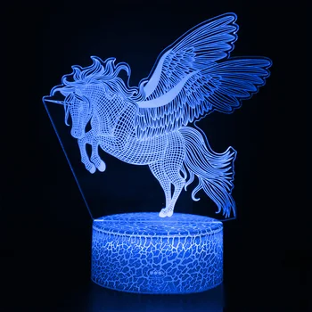 

Animal Patterned Remote Touch Control 3D LED Night Light Fashion Unicorn-series 16 Color Change LED Desk Lamp Kids Xmas Gift D30