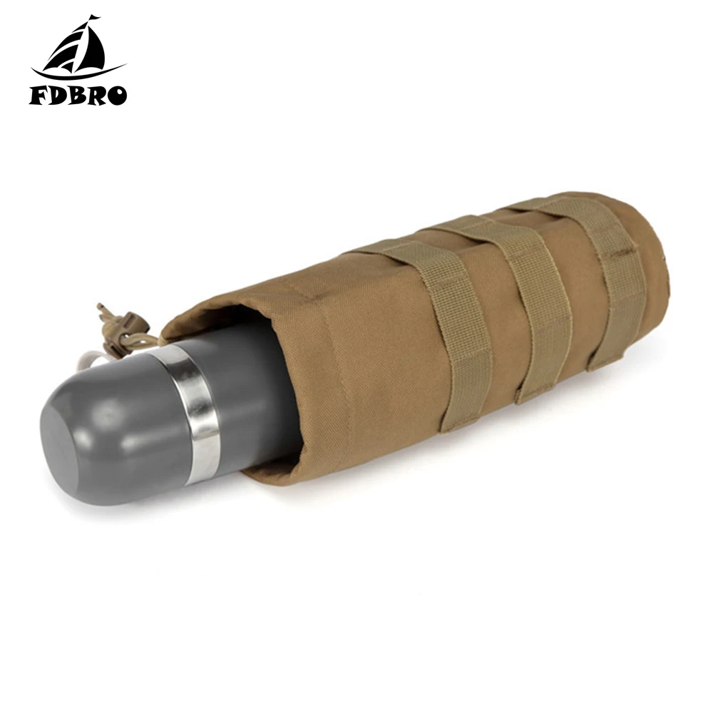 FDBRO 1L нейлоновая Портативная сумка для бутылки воды Molle для кемпинга, сумки для чайника, сумки для рюкзака, жилета, пояса для путешествий, велоспорта, пеших прогулок, аксессуары
