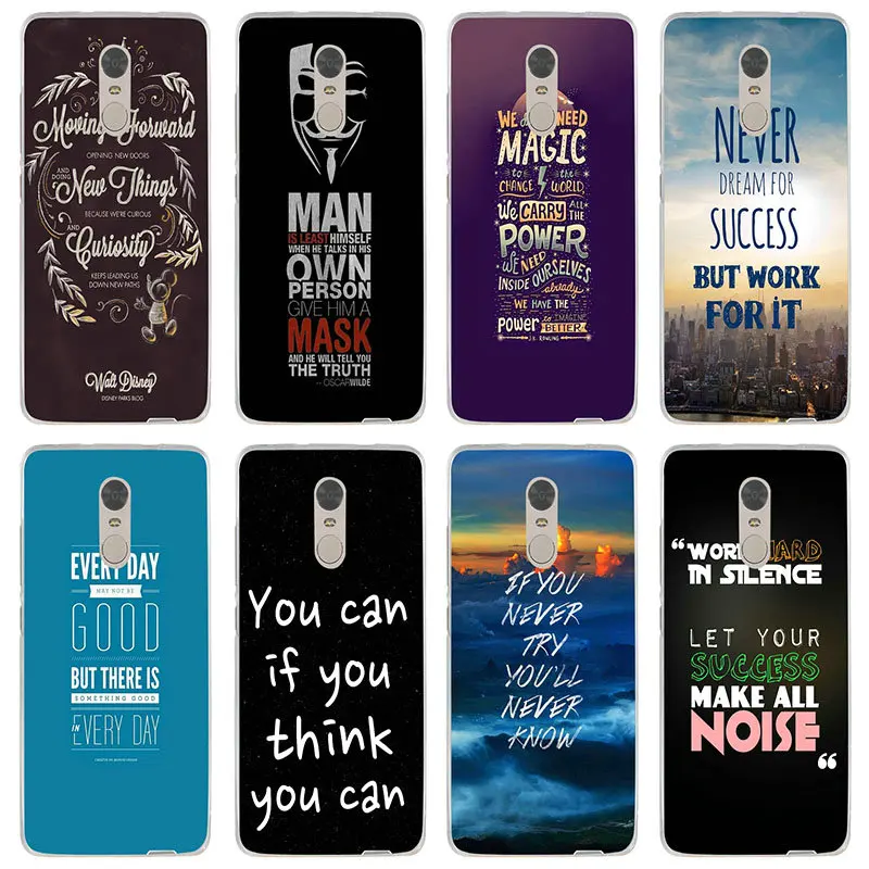 Soft Phone Cases for Xiaomi Mi Note Max 2 3 4 5 5S 5X 6 6X 8 9 SE A1 A2 Lite Plus Shell Fundas Inscription Quote Motivation | Мобильные