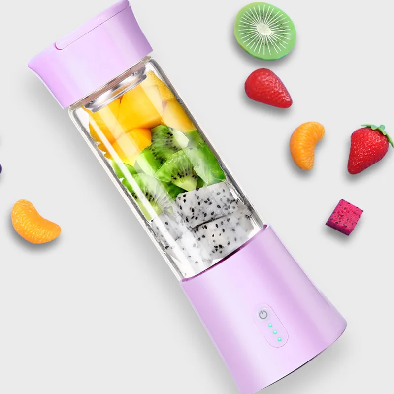 

New Portable Juicer Blender Household Fruit Mixer Six Blades in 3D 380ml Fruit Mixing Machine XOA