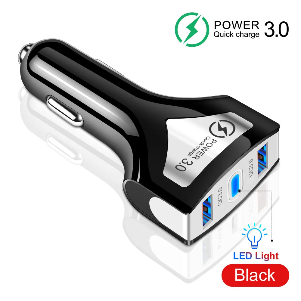 Suhach Quick Charge 3,0 USB Автомобильное зарядное устройство для Xiaomi Mi 9 huawei P30 Pro QC3.0 QC 3A быстрая PD автомобильное зарядное устройство для телефона - Тип штекера: 2 Ports QC3.0 Charge