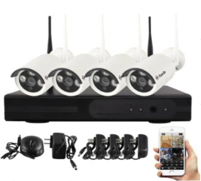 2MP 1080P 4CH/8CH наружная Водонепроницаемая NVR комплект беспроводная ip-камера - Цвет: 4CH