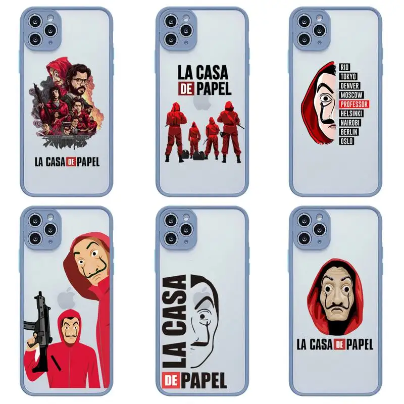 Чехол для телефона с надписью La Casa de papel iphone 13 12 11 Pro Max Mini XS 8 7Plus X SE 2020 XR матовый