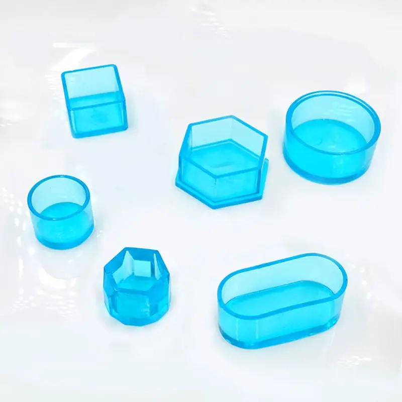 

4 Pack DIY Box SILICONE Resin Molds Mini Round Square Oval Hexagon Storage Resin Casting Mold for Flower Pot Pen Holder