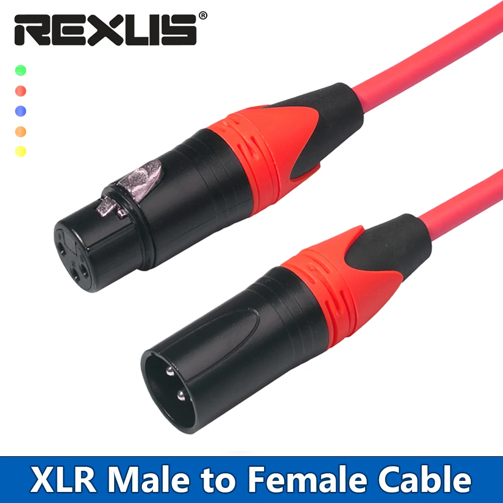 

1 PC Colorful Premium 3 Pin XLR Extension Cable Male To Female Stereo Audio Cord Wire For Mixer Amplifier Microphone Karaoke