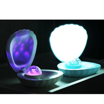 

USB Rechargeable Led Disco Light Stage Lights Shell Shape Laser Projector Effect Lamp Light Diamond Projection Lamp