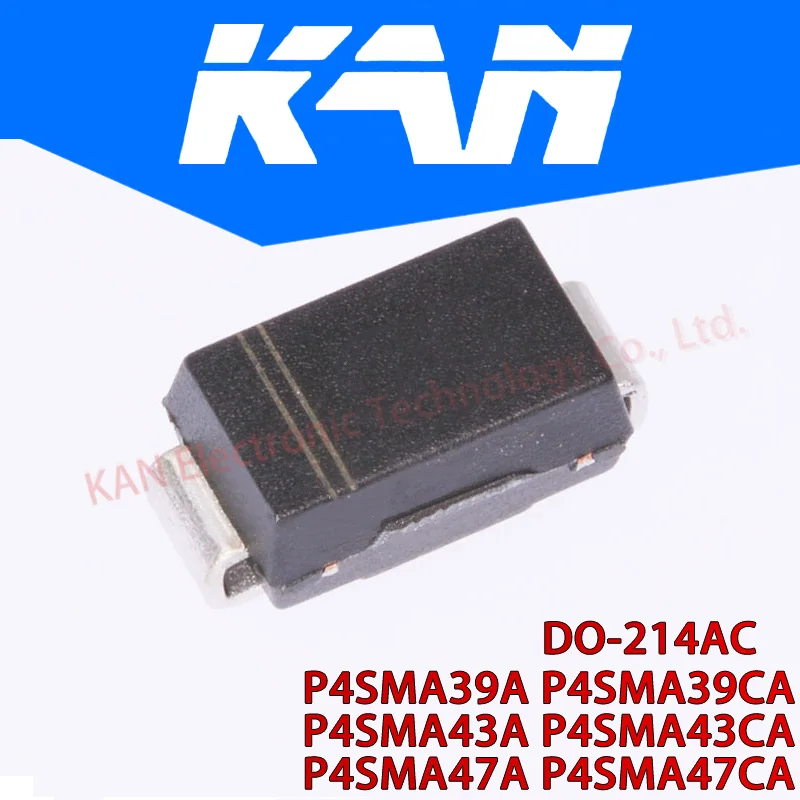 50 шт. P4SMA39A P4SMA39CA P4SMA43A P4SMA43CA P4SMA47A P4SMA47CA поддержка переходного напряжения SMA |