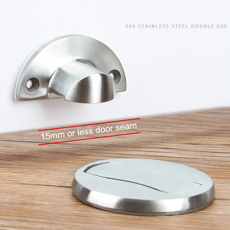 Magnet Door Stopper Stops Stainless Steel Holder Protect Protector For Glass Door Furniture AUG889