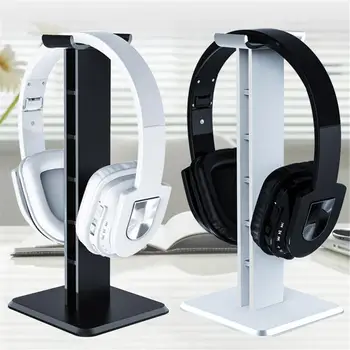 

Headphone Holder Head-Mounted Hook Display Shelf Headphone Bracket Hanger Support Bracket with Black White Can choose