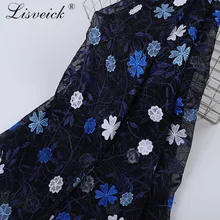 1 метр сетка молочный шелк Снежинка вышивка цветок вышивка ткань DIY женское платье Детская одежда cheongsam Французская ткань