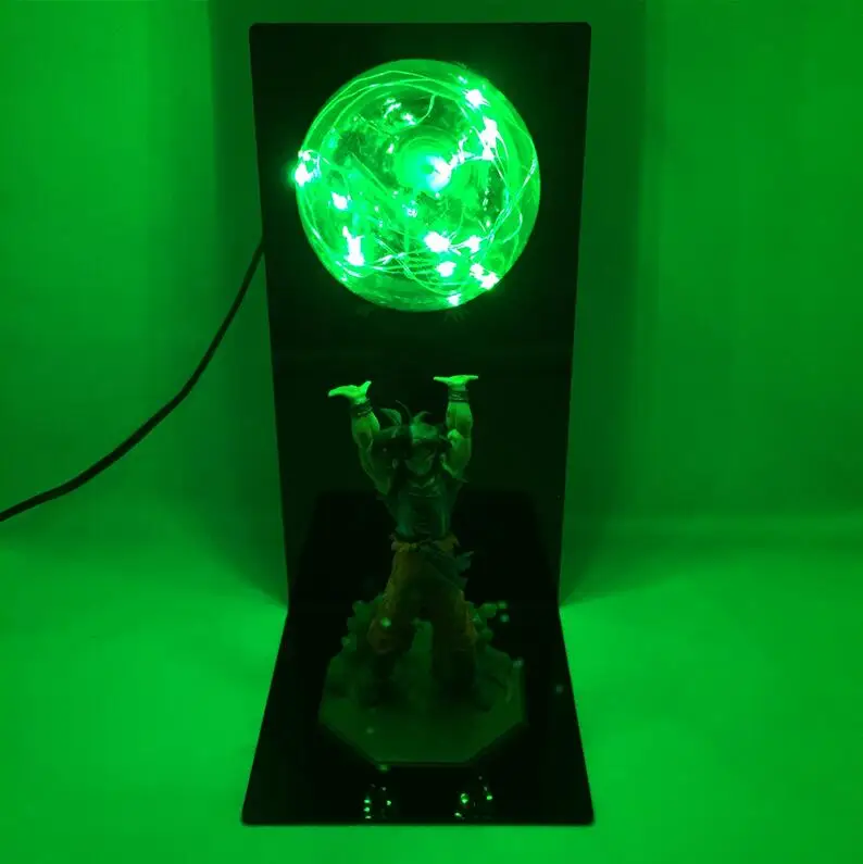 Аниме ночник Dragon Ball ночник Light Сон Гоку взрывные бомбы Luminaria светодиодный ночник для детей Dragon Ball лампа DBZ декоративный свет детский ночник ЕС США штекер - Испускаемый цвет: Зеленый