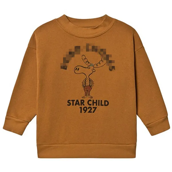 print suit Brown Новинка года; сезон осень-зима; брендовые Детские свитера BC; пуловер с модным принтом для мальчиков и девочек; Детские хлопковые топы; одежда - Цвет: print suit Brown