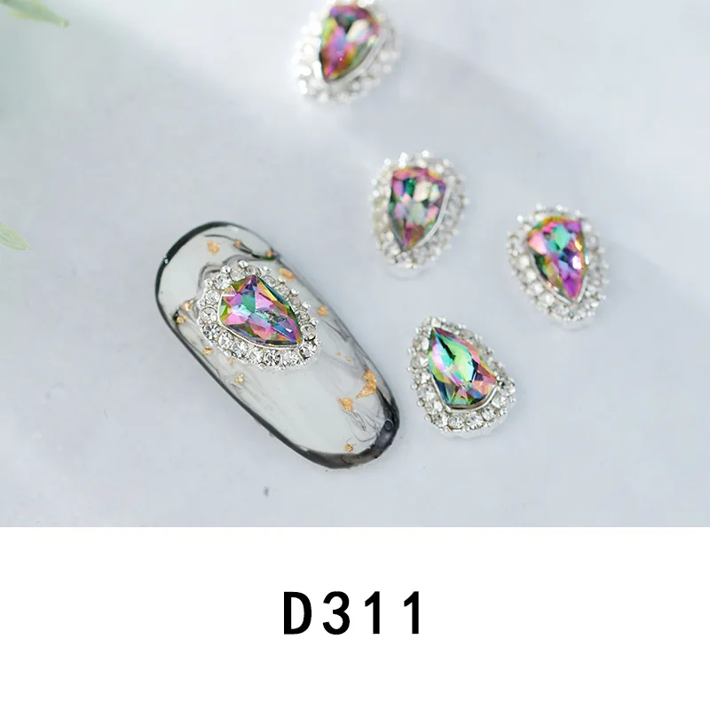 (5pcs)D311 5 шт./лот Кристаллы Блестки для украшения ногтей маникюр сплав ногтей художественные талисманы Стразы ювелирный Декор металлический японский ногтей художественный амулет - Цвет: (5pcs)D311