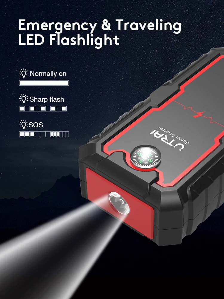 Пусковое устройство UTRAI пусковое аккумулятор 22000mAh 2000A 12 В пускозарядное для авто