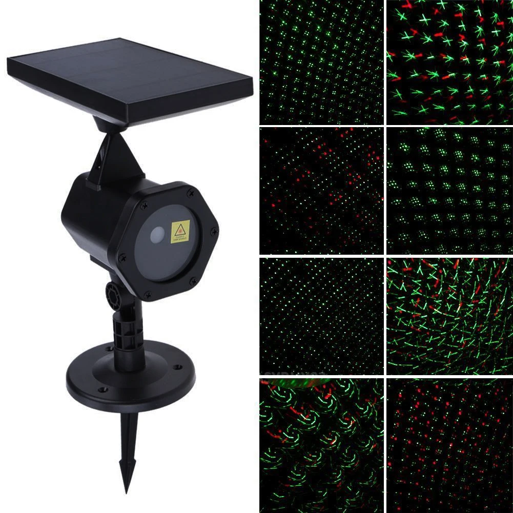 

Waterproof Solar Power LED Projector Light Projection Light Flash Light Colorful Outdoor Garden Lawn Light