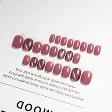 Кошачий глаз маникюр патч готовой продукции Фея год Рождество японский стиль носимых онлайн знаменитости кончик ногтей зима Phot