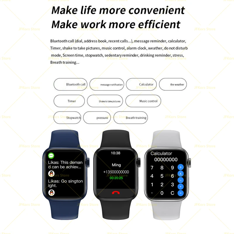 US $26.10 HW16 Smart Watch 2021 Men Women Bluetooth Call Password Heart Rate Smartwatch Full Screen PK HW 12 22 FK88 AK76 T500 600 s