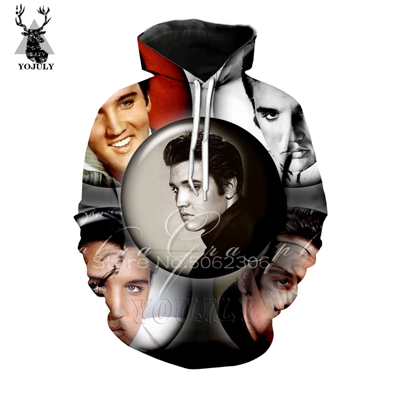 Elvis Presley толстовки странные вещи lil peep Мужская Толстовка Зимняя Толстовка Белый 3D Harajuku модный уличная Топ A42 - Цвет: 11
