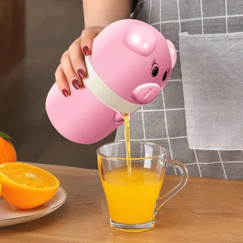 

Cartoon Pig Juicer Orange Juice Lemon Watermelon Positive and Negative Portable Juicer Dual-use Manual Juicer