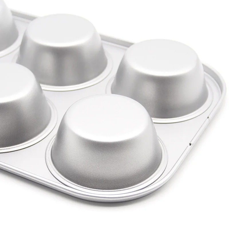 6 ровная чашка формочка для торта хлеба пекарная печь кексов с серебряным