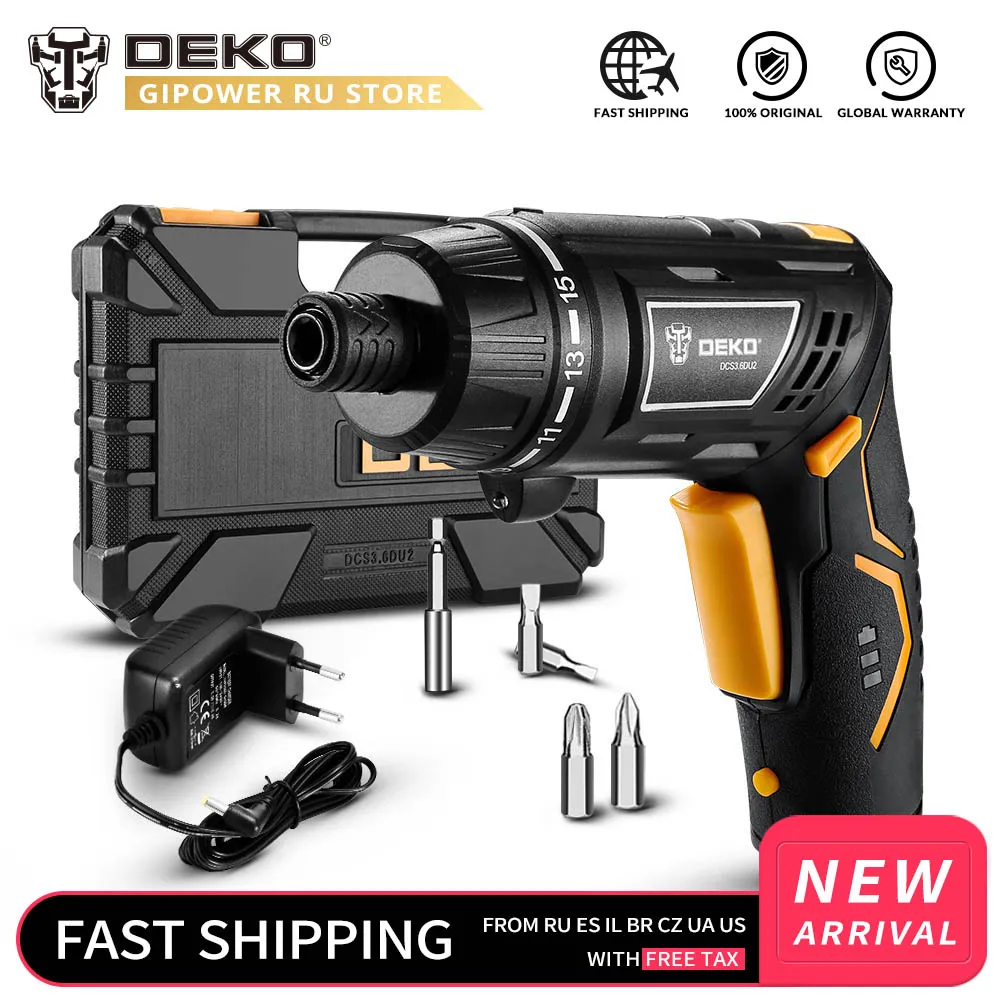 Шуруповерт DEKO DCS3.6DU2 Аккумуляторный с ручкой и светодиодный светильник