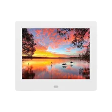 8 inch Digital Photo Frame 4:3 Display Picture Frame Album MP3 Music MP4 Video Auto Player Calender Clock Gift White 10 inch digital picture frame 1024x600 display electronic album photo music video clock calendar e book remote control gift