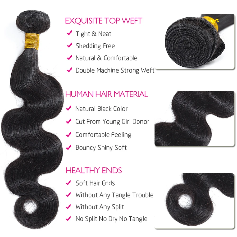 tissage Brazilian Hair Weave Bundles Body Wave Hair 3 Bundles Human Hair Bundles natural hair extension Can Dyed cheveux humain tissage Brazilian Hair Weave Bundles Body Wave Hair 3 Bundles Human Hair Bundles natural hair extension Can Dyed cheveux humain