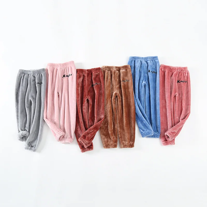Зимние детские штаны для мальчиков теплые вельветовые плотные штаны для сна для мальчиков и девочек хлопковые брюки для малышей подходит для детей от 2 до 8 лет