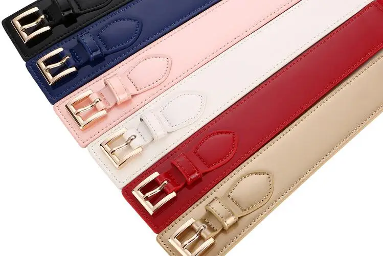 white belt womens New Genuine Leather Fashion Dress Belts for Women HOT Wide Elastic Double Aigo Simple Waistbands Cow Leather Stretch Cummerbunds leopard print belt