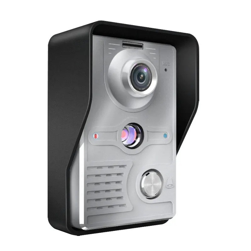 7 inch TFT LCD Video Door Phone Visual Video Intercom Speakerphone Intercom System +2 Monitor +1 Waterproof Outdoor IR Camera