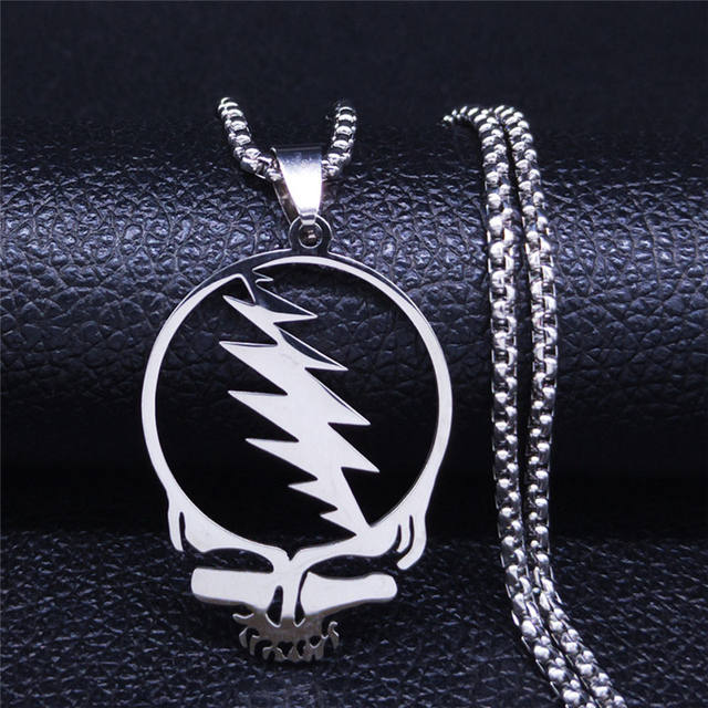 STAINLESS STEEL DEAD SKULL NECKLACE