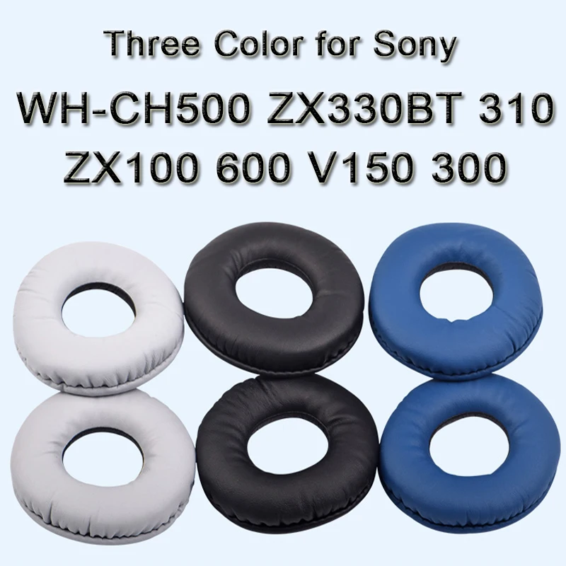

1 пара запасных протеиновых кожаных амбушюров, амбушюры для наушников Sony WH-CH500 MDR-ZX330BT mdr ZX310 ZX100 ZX600 V150 V300