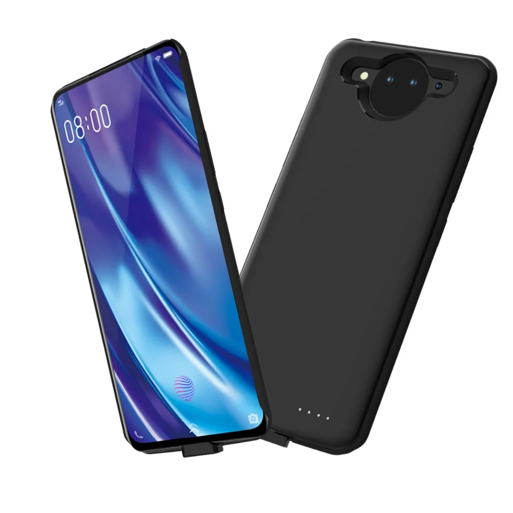 Тонкий чехол с аккумулятором 5000 мАч для Vivo Nex 2 зарядным устройством s силиконовая