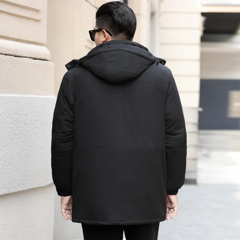 plus size New Men Winter Jacket Coat Fashion Quality Cotton Padded Windproof Thick Warm Soft Brand Clothing Hooded Male Parkas