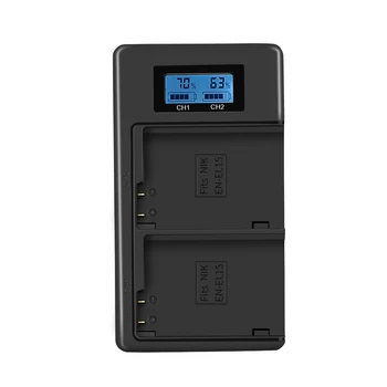 

New USB LCD Smart EL-15 Charger Camera Battery Fast Dual Charge Mobile Power Bank Charger for Nikon D7200 D600 D850 D750 D7100