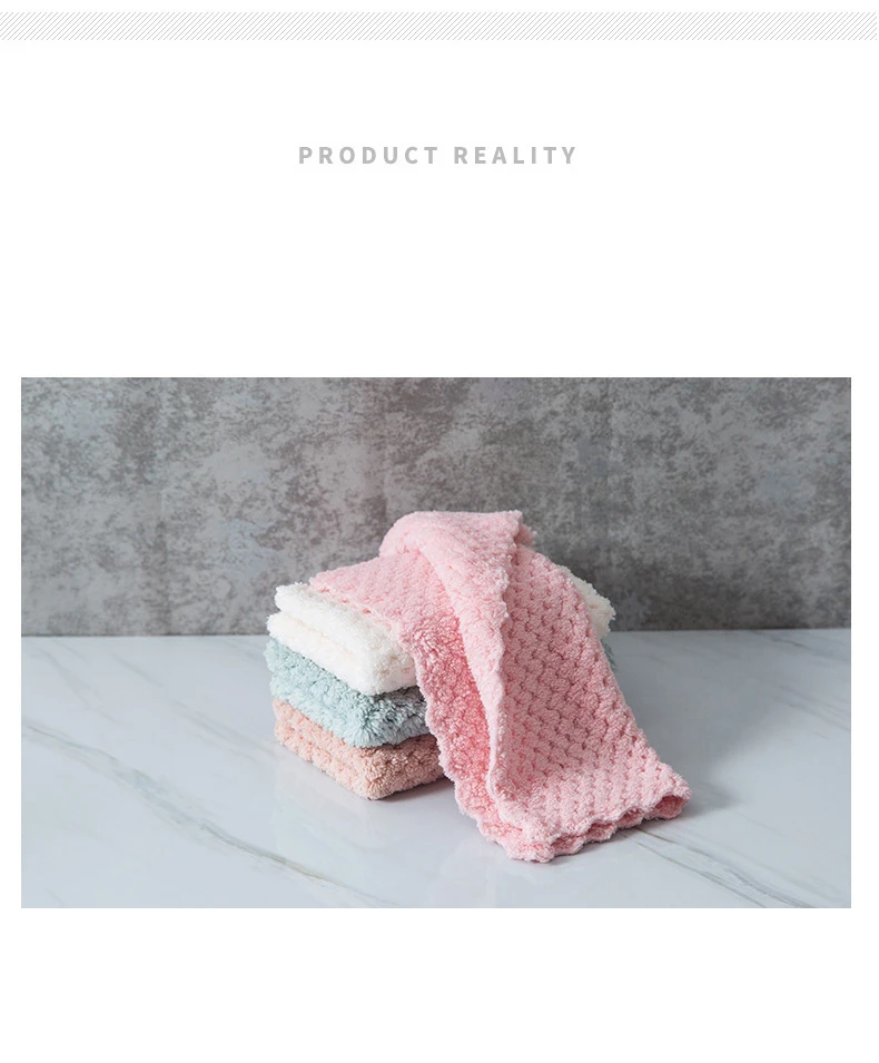 Household Super Absorbent Cleaning Cloth Rag For Cars Microfiber Kitchen Towel Dishcloths Washing Cleaning Rags For Dish Washing