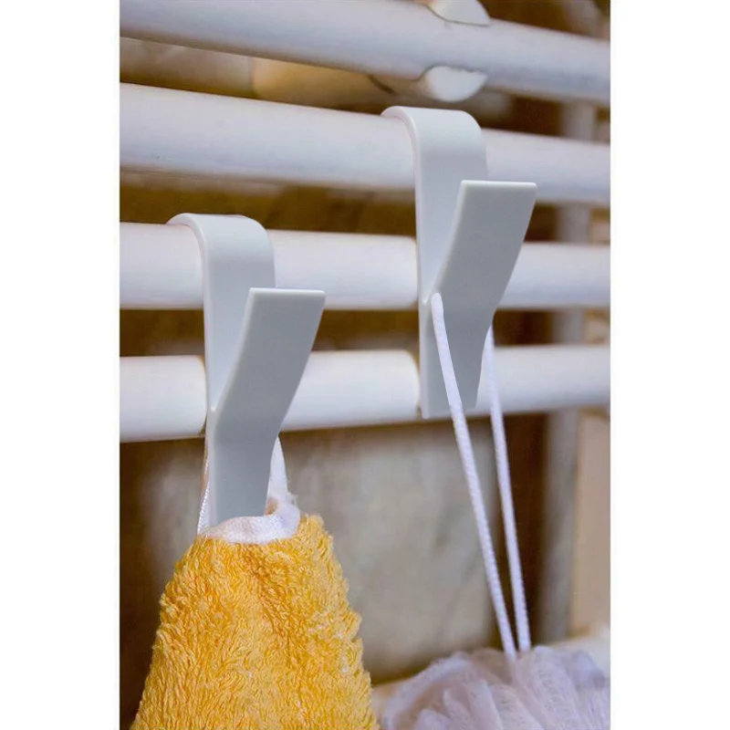 

For Storage Hanging Towel Mop Hooks Hanger Storage Holders Clothes Hat Rail Radiator Tubular Bath Hook Holder P666