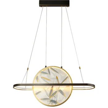 

New Chinese restaurant chandelier bedroom study simple modern personality enamel lamp