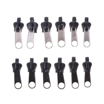 

6pcs Universal Instant Fix Zipper Repair Kit Replacement Zip Slider Teeth Zippers 3 Color