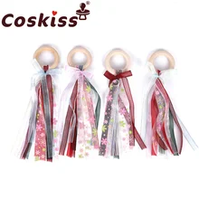 Coskiss – bâton de dentition pour bébé, nouveau jouet, ruban d'impression de couleur, nœud papillon, décoration de chambre d'enfants, jouet molaire, cadeau