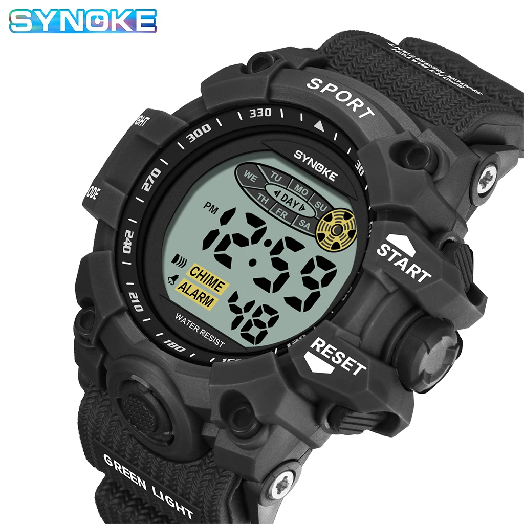 SYNOKE Children's Watches Luminous Alarm Clock Electronic Sports Watch Boy s girl Shock Waterproof Digital Watch Kids gift reloj enlarge