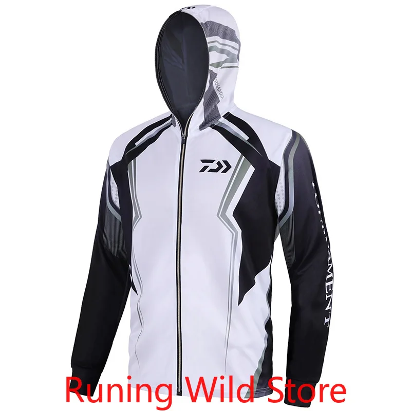 

2020 DAIWA Fishing Shirts Quick Dry Breathable Quick Dry Fishing Clothing Men Outdoor Sport Hooded Cycling Fishing Clothes