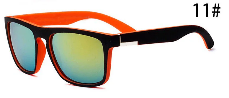 Reggaeon 17 цветов Новые квадратные мужские солнцезащитные очки wo мужские высококачественные UV400 pc Солнцезащитные очки oculos de sol Спортивная дополнительная упаковка - Цвет линз: c11