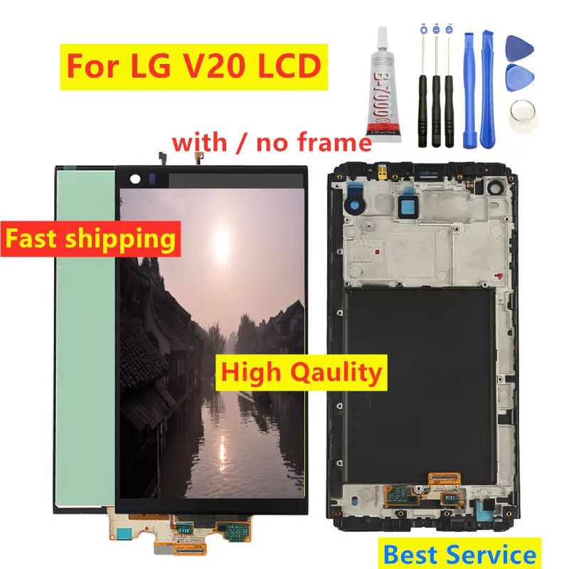Высокое качество для LG V20 ЖК-дисплей VS995 VS996 LS997 H910 сенсорный экран дигитайзер с рамкой полная сборка запасные части