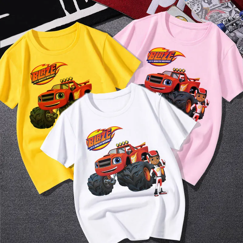 Camiseta Infantil Blaze and the Monster Machines - Desenho infantil carros  blaze e as máquinas monstros