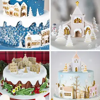 

Silicone Mold Castle Baking Mold Cake Mould 3d House Chocolate Halloween