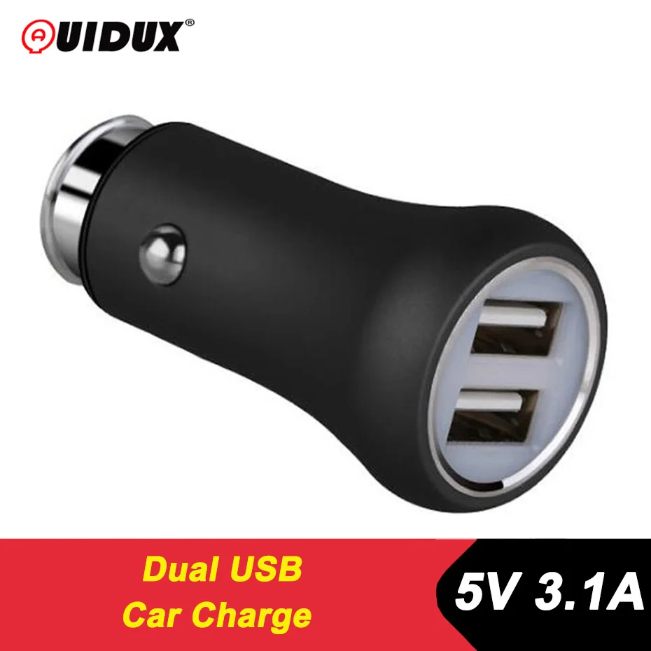 QUIDUX зарядное устройство для автомобиля с двумя портами USB быстрой зарядки 5V 3.1A