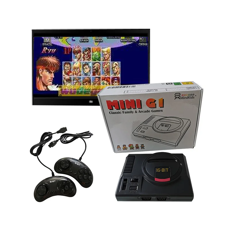 Mini sega genesis game Console System 168 In 1 game console in box with controller+ac adapter Generic